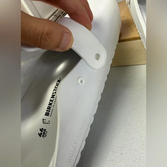 Birkenstock Boston Eva White Clogs Sz 46 Men Sz 13 Damaged - Picture 13 of 15